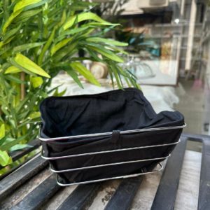 Метална Корпа Квадрат 24см, Црна