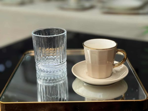 Сет 6 филџани за кафе 220ml и 6 чаши за вода 340ml – 12 парчиња
