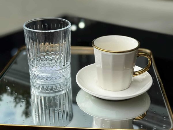Сет 6 филџани за кафе и 6 чаши за вода “Elegant Touch” – 12 парчиња