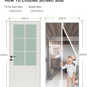 Магнетна завеса сет 2/1 против инсекти 100x210 бела