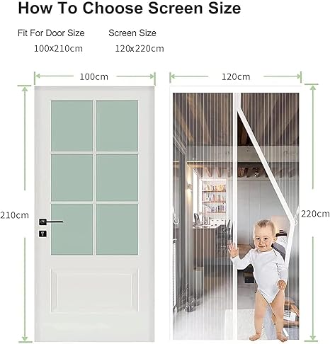 Магнетна завеса сет 2/1 против инсекти 100x210 бела