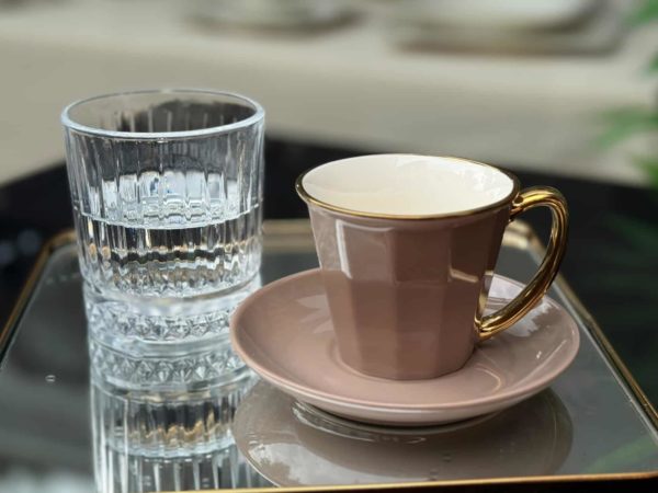 Сет 6 филџани за кафе 220ml и 6 чаши за вода 340ml– 12 парчиња