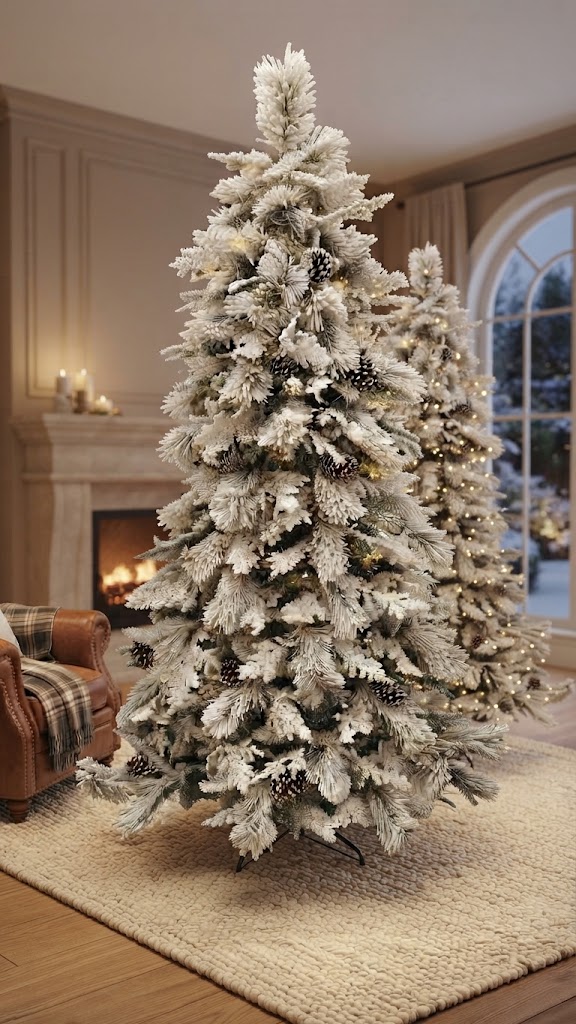 Snow Pine Новогодишна Снежна Елка со шишарки, 350cm